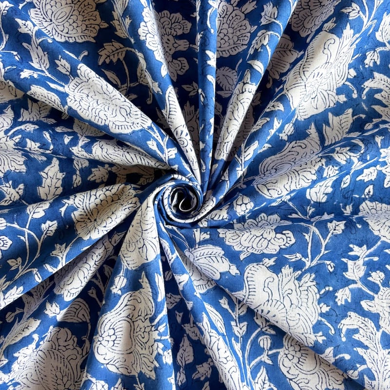 インド綿 ハンドブロックプリント生地 FB-24041176HBC① | suitao fabric インド綿 ハンドブロックプリント生地 FB-24041176HBC① | suitao fabric
