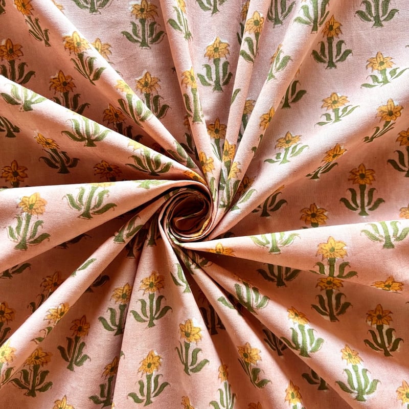 インド綿 ハンドブロックプリント生地 FB-26031848HBC | suitao fabric