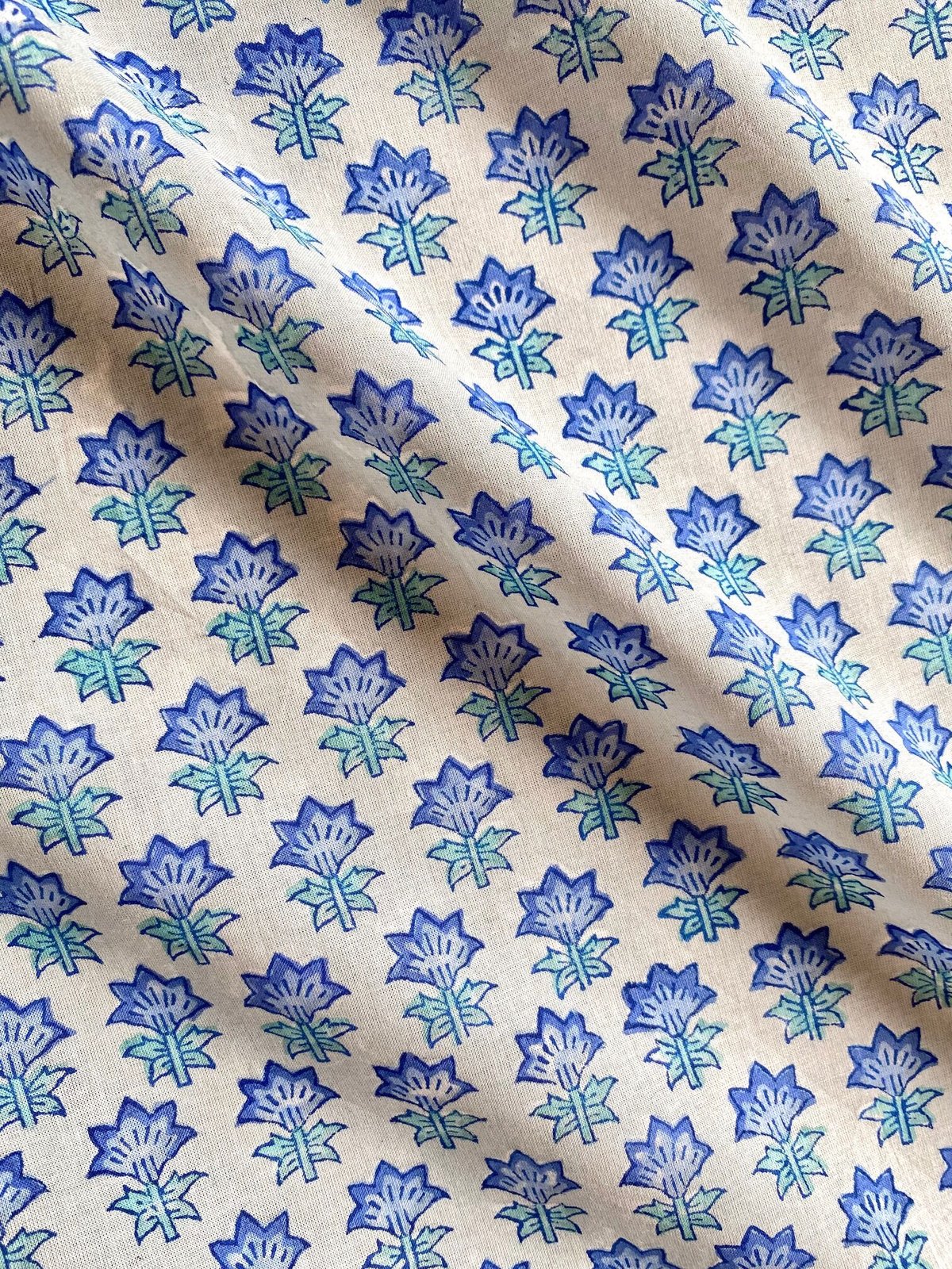 インド綿 ハンドブロックプリント生地 FB-23040826HBC | suitao fabric