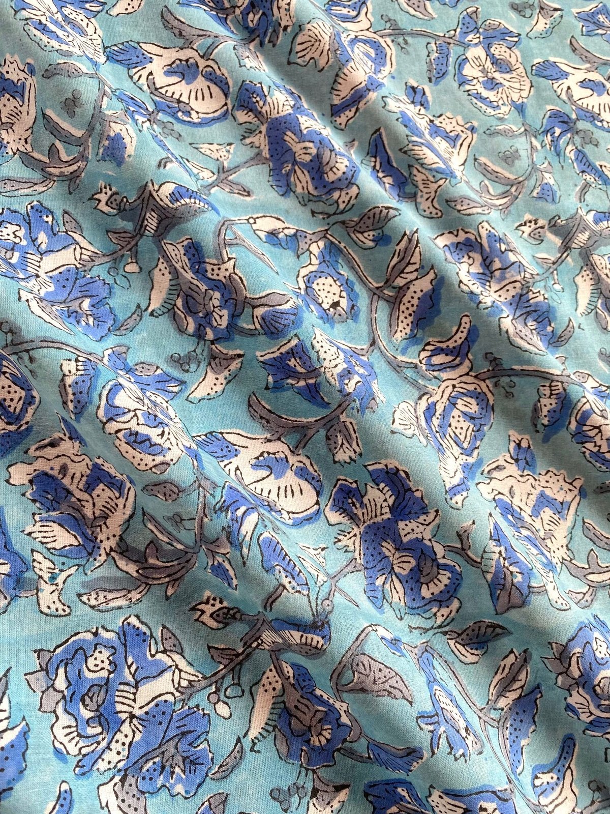 インド ピュアコットン×ハンドブロックプリント アナルカリセット【53L-40】 インド ピュアコットン×ハンドブロックプリント アナルカリ