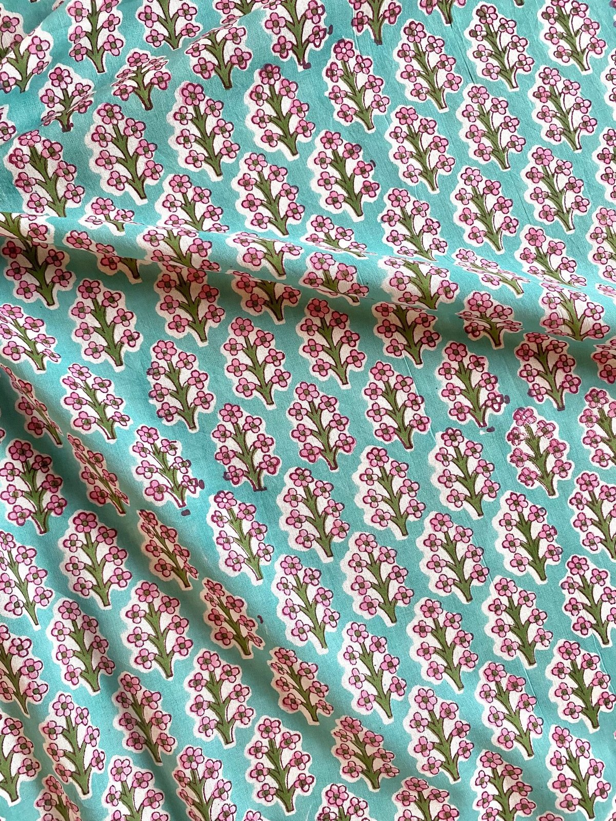 インド綿 ハンドブロックプリント生地 FB-22100592HBC | suitao fabric