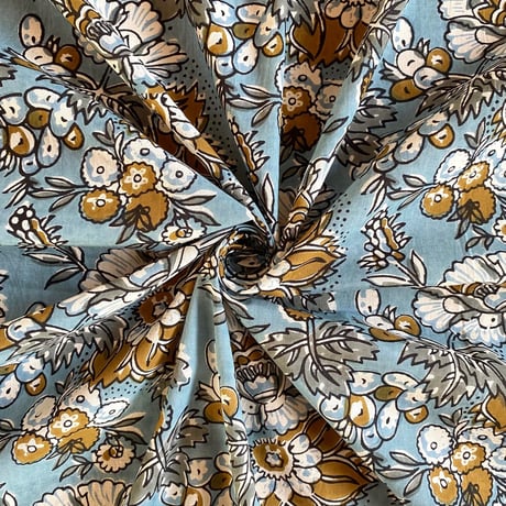 インド綿　ハンドブロックプリント生地　FB-21100230HBC