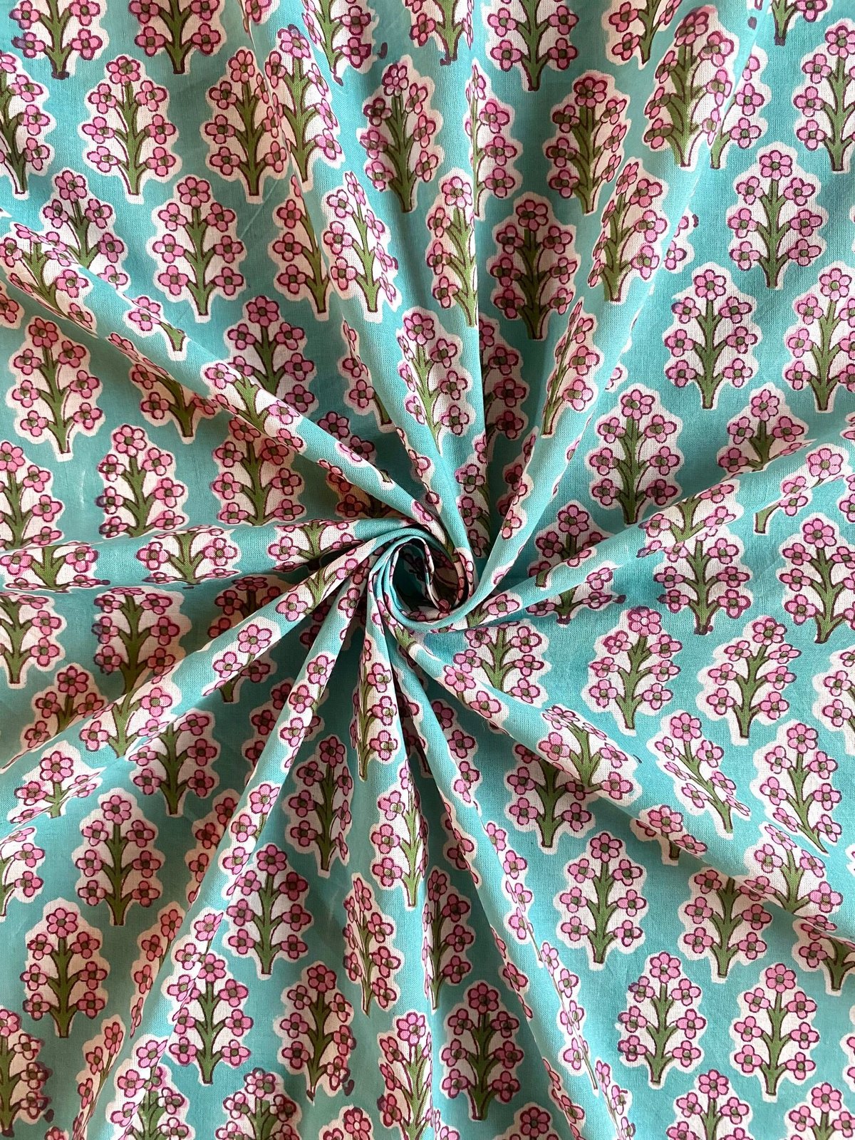 インド綿 ハンドブロックプリント生地 FB-22100592HBC | suitao fabric