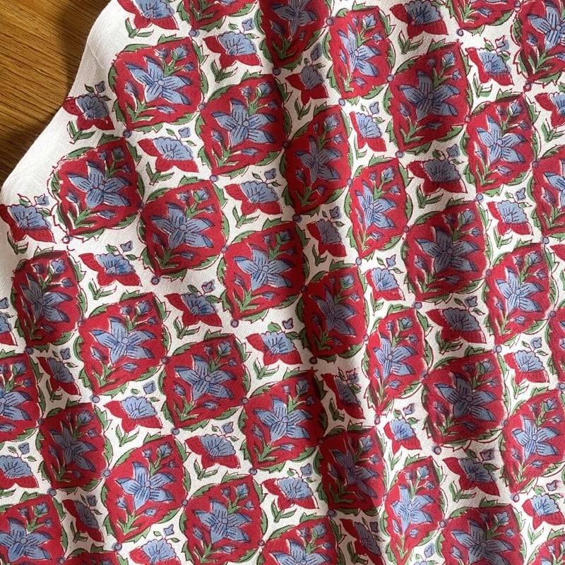 maiando×suitaofabric インド綿 ハンドブロックプリント生地 FB