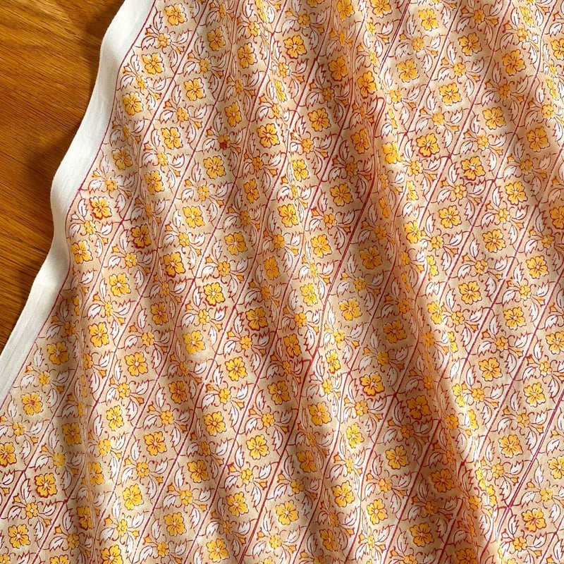 maiando×suitaofabricセット販売（2種各2m,合計4m） インド綿 ハンドブ