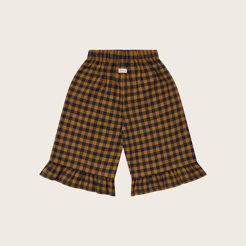 ボトムス organic zoo Gingham Frill Culottes ORGANIC ZOO] Blueberry Gingham Frill Culotte