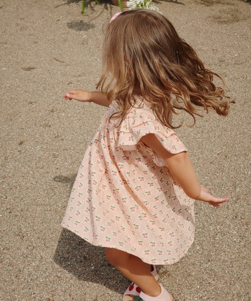 Konges Slojd] COCO DRESS GOTS | CHERRY PINK MO