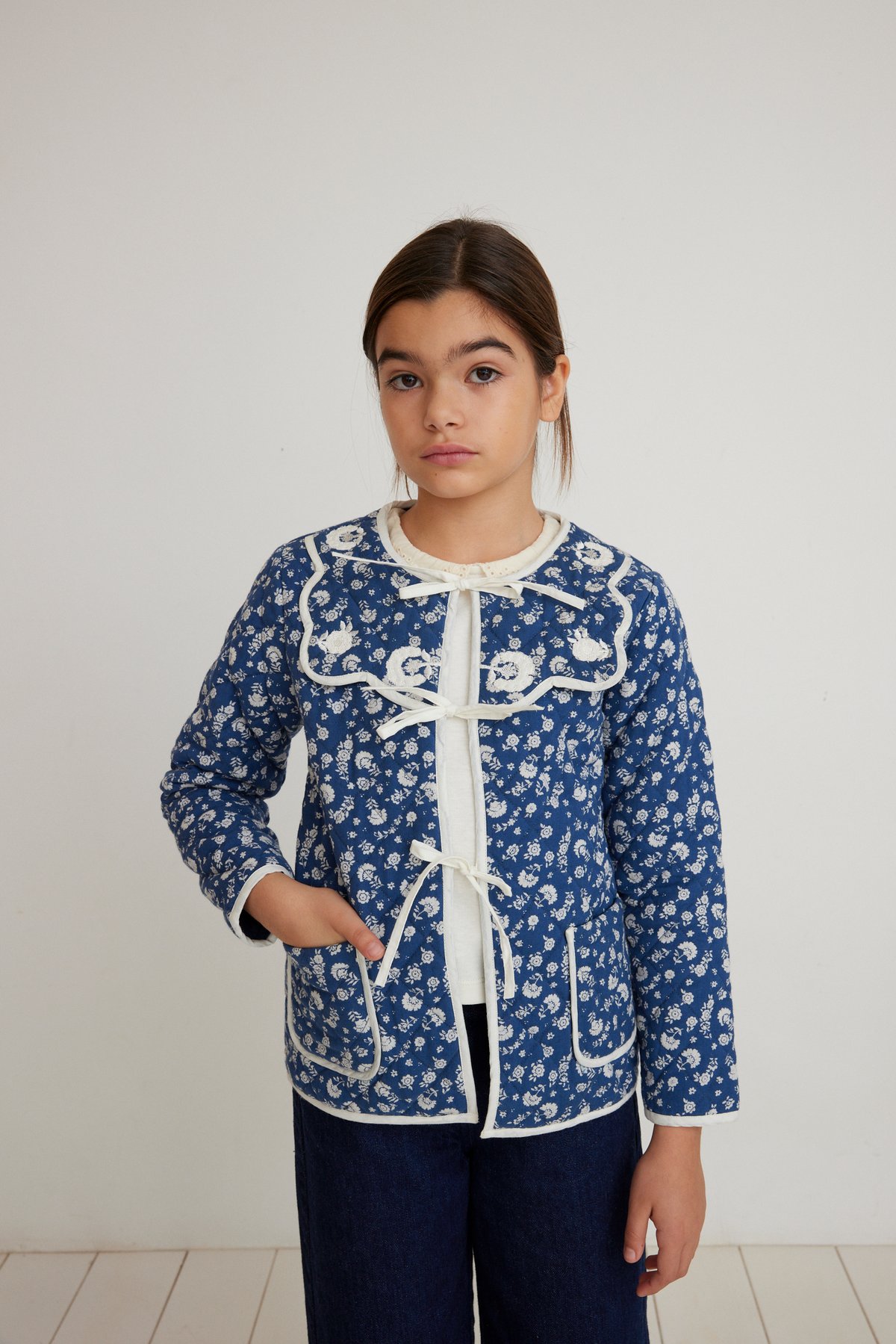 Bebe Organic] Amari Jacket | Padded Ditsy Flor
