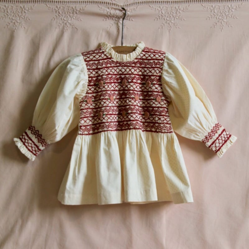 BONJOUR DIARY] HANDSMOCK BLOUSE WITH REMOVABL