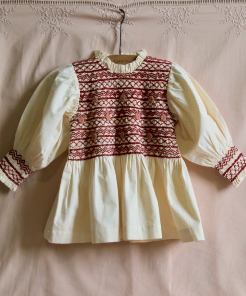 BONJOUR DIARY] HANDSMOCK BLOUSE WITH REMOVABL