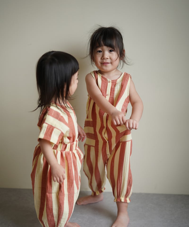 organic zoo ストライプセットアップ ORGANIC ZOO]【残りわずか！】Tomato Stripes Jumpsuit |