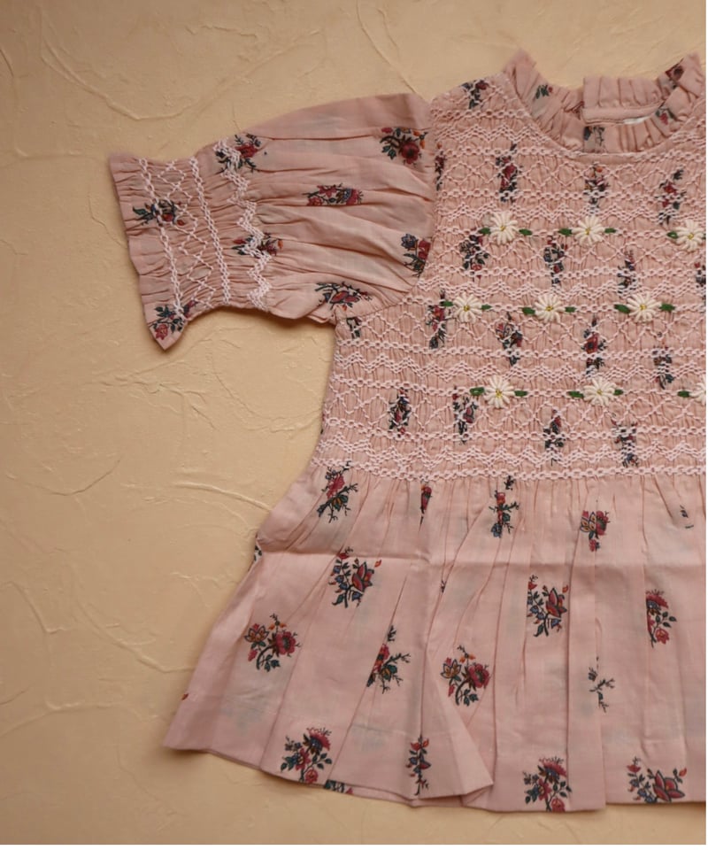 BONJOUR DIARY]【残りわずか！】Handsmocks blouse | Pink