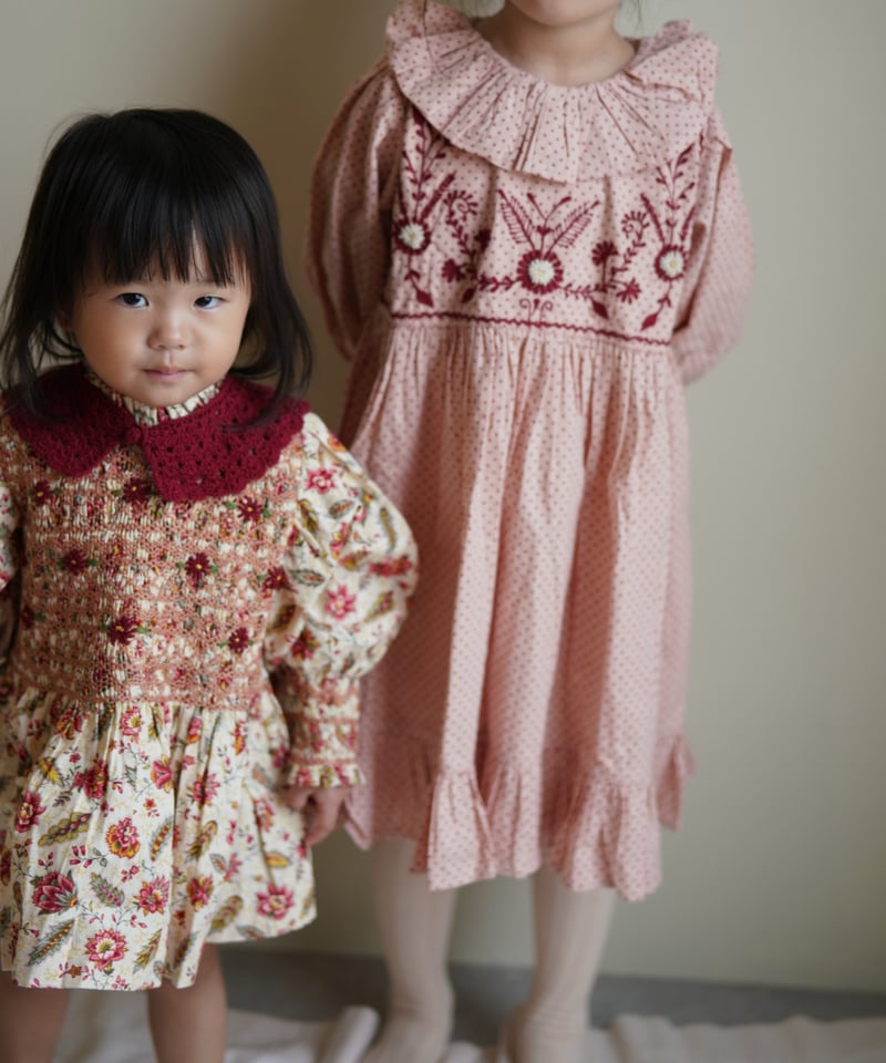 BONJOUR DIARY]【残りわずか！】HANDSMOCK BLOUSE WITH RE