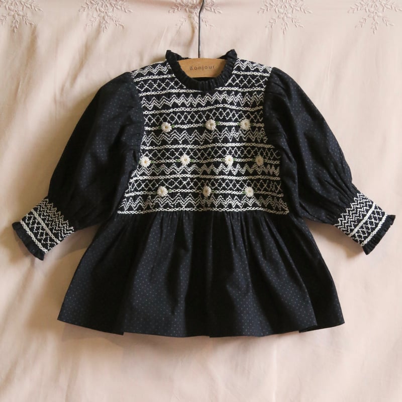 トップス Bonjour diary handsmock blouse 8y BONJOUR DIARY] HANDSMOCK BLOUSE WITH REMOVABL