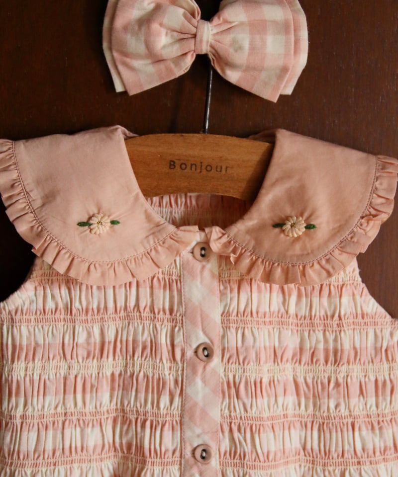 BONJOUR DIARY] Embroidered tunic + hair clip
