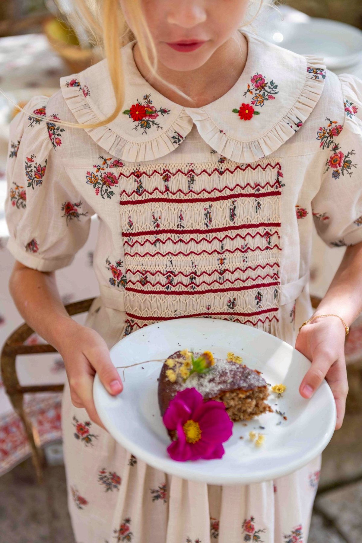 BONJOUR DIARY]【残りわずか！】Handsmock dress | Garden