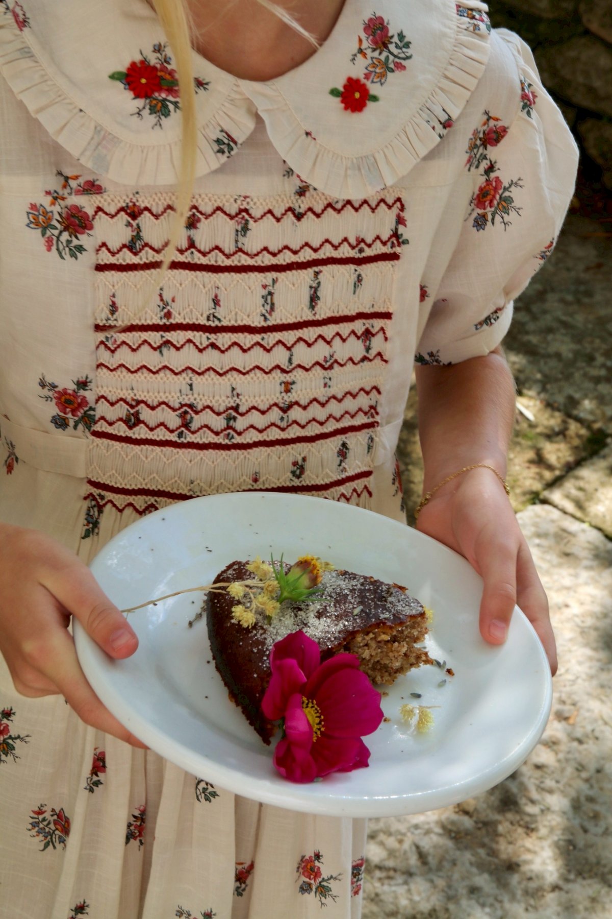 BONJOUR DIARY]【残りわずか！】Handsmock dress | Garden