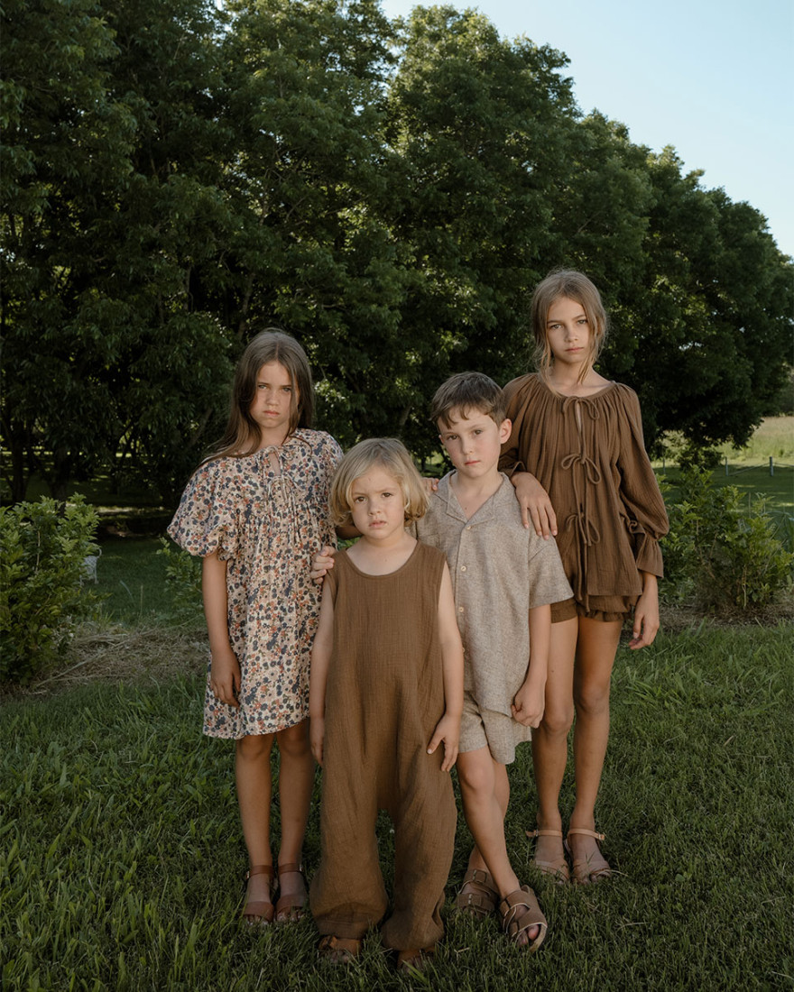 son and daughter クロシェ セットアップ 5-6y son and daughter]【残りわずか！】Ronna Sets | Brown |