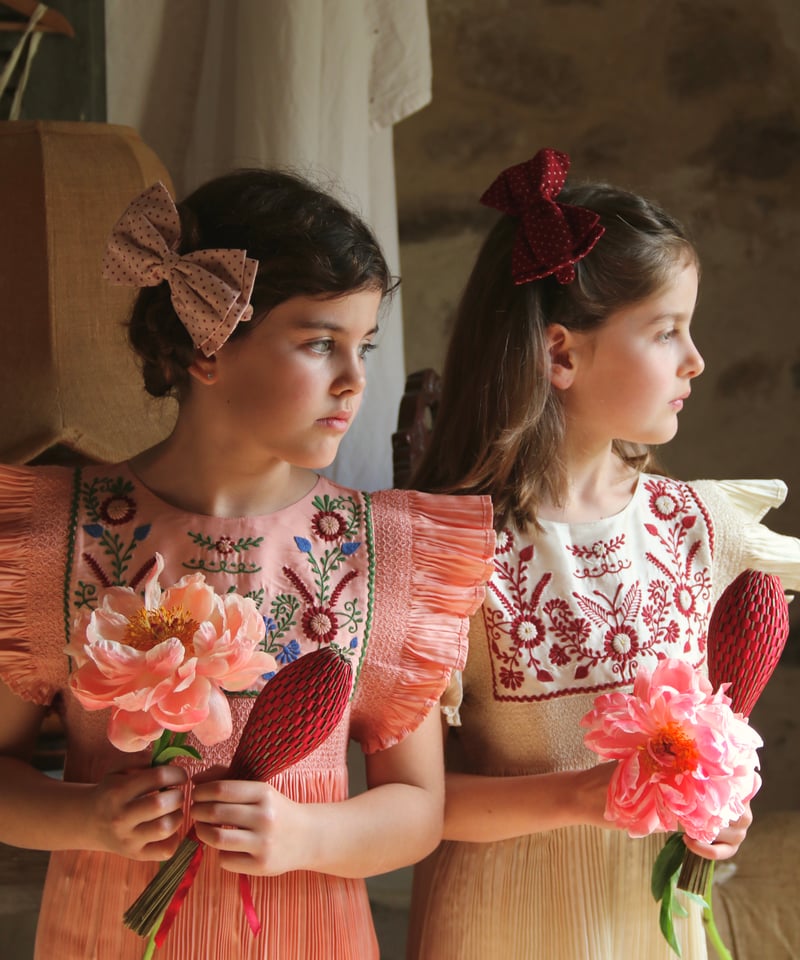 BONJOUR DIARY] DRESS | Pleated Ivory taffetas