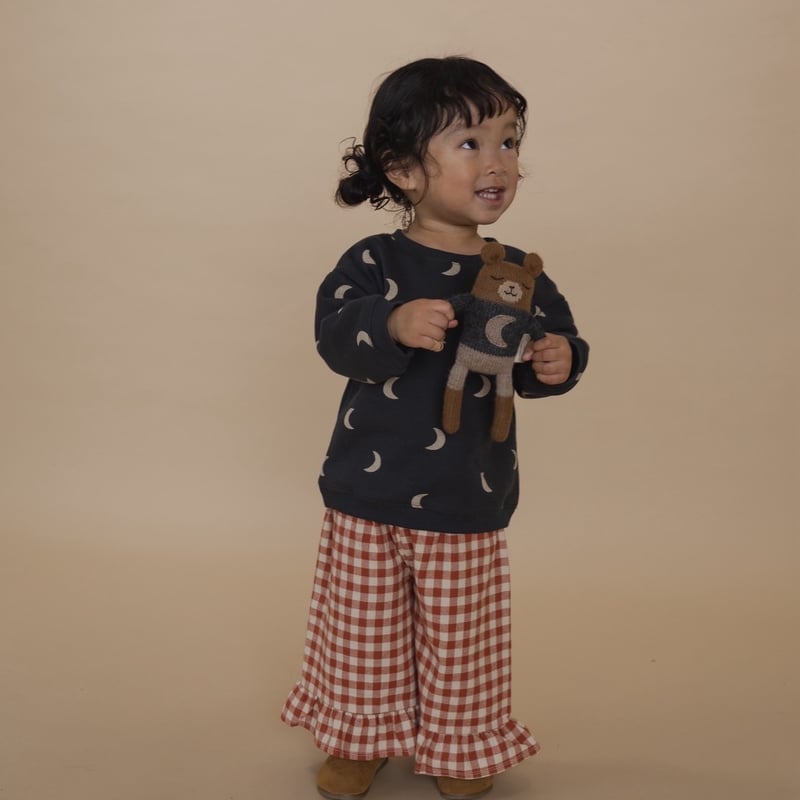 ORGANIC ZOO] Paprika Gingham Frill Culottes