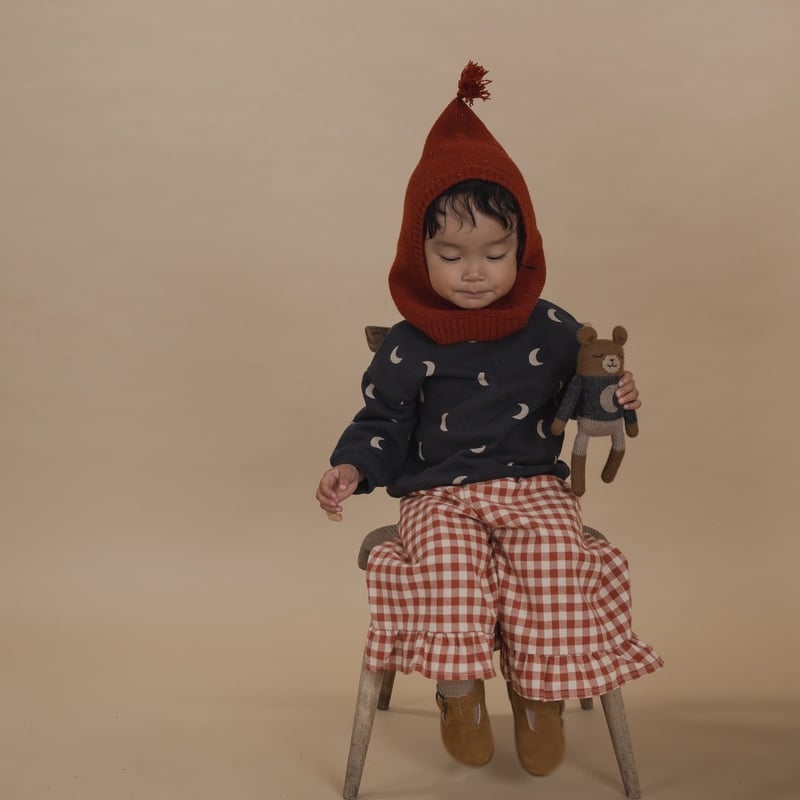 ORGANIC ZOO] Paprika Gingham Frill Culottes