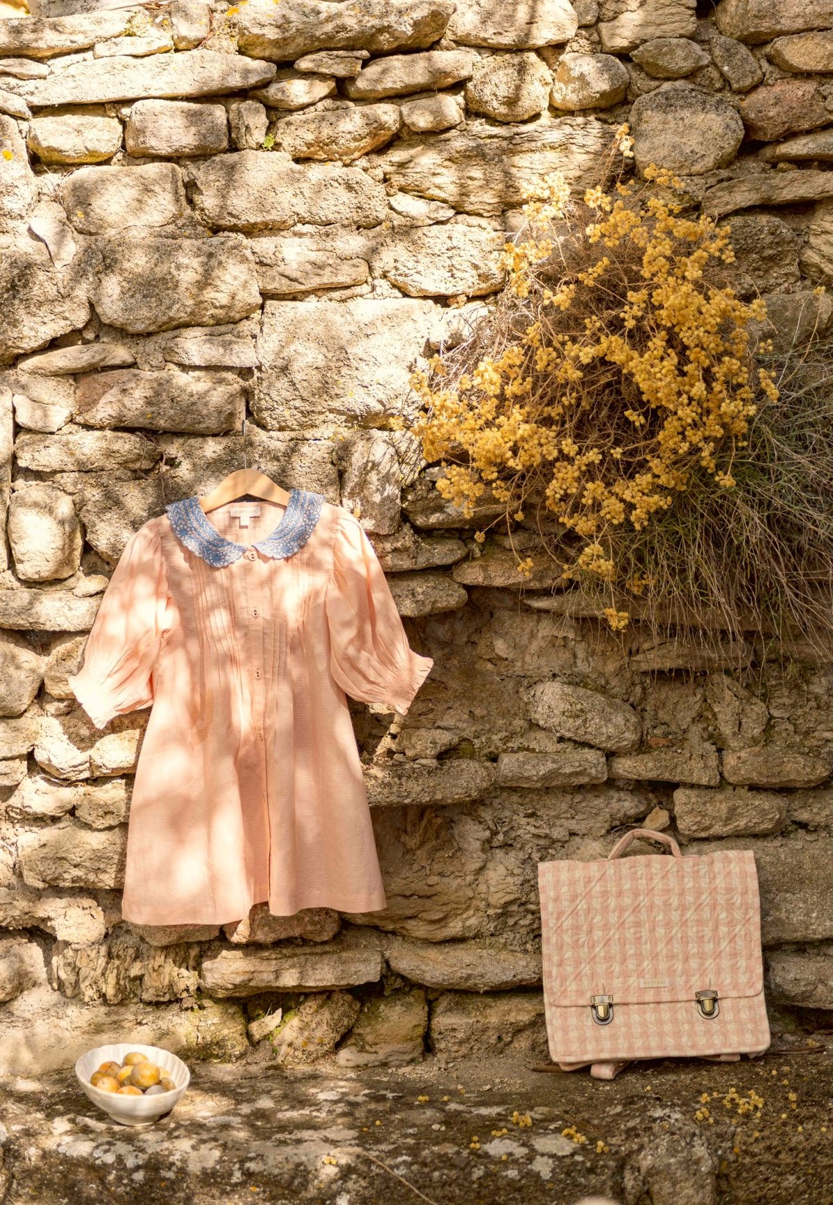BONJOUR DIARY] Quilted school bag | Pink vic