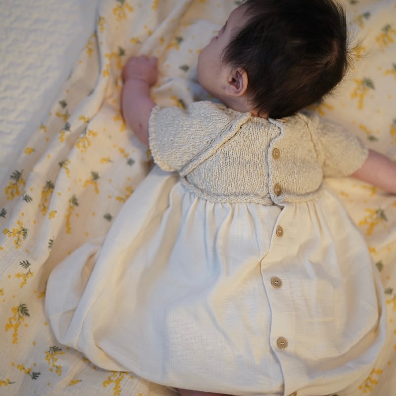 【新品未使用】1+in the family VIOLA Dress 48m 1+in the family]【残りわずか！】VIOLA Dress | natural