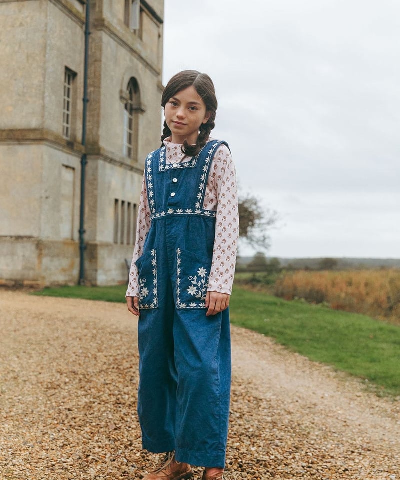Lali Kids]【残りわずか！】Clara Romper | Bijou Blue Em