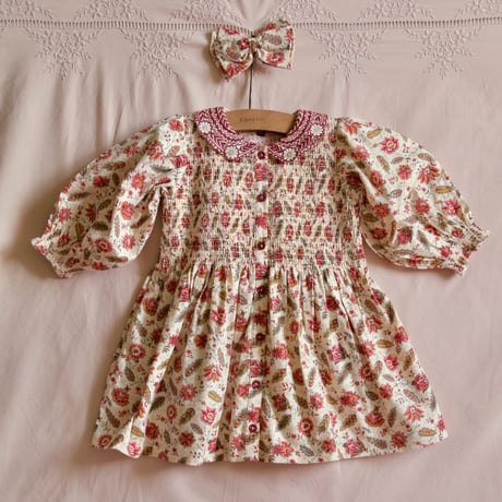 BONJOUR DIARY ロンパース BONJOUR DIARY Romper with Scarf Antoinette Print crepe 6m-2y