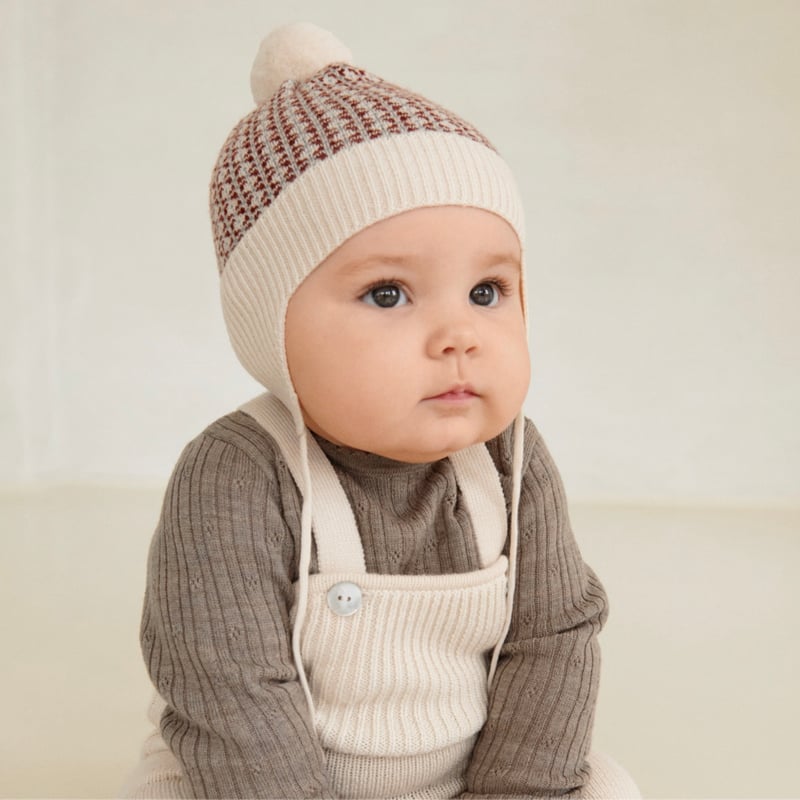 FUB]【LAST1！！】Baby Nordic Hat | ECRU/CLAY/MISTY