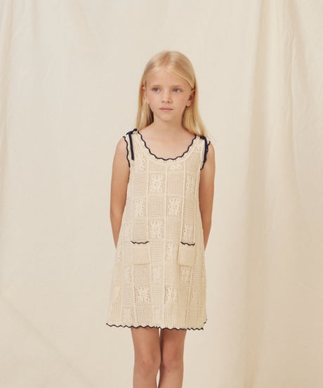 bebe organic ワンピース 3y 25AW】Bebe Organic(べべオーガニック)Lissy Apron Dress Geometric