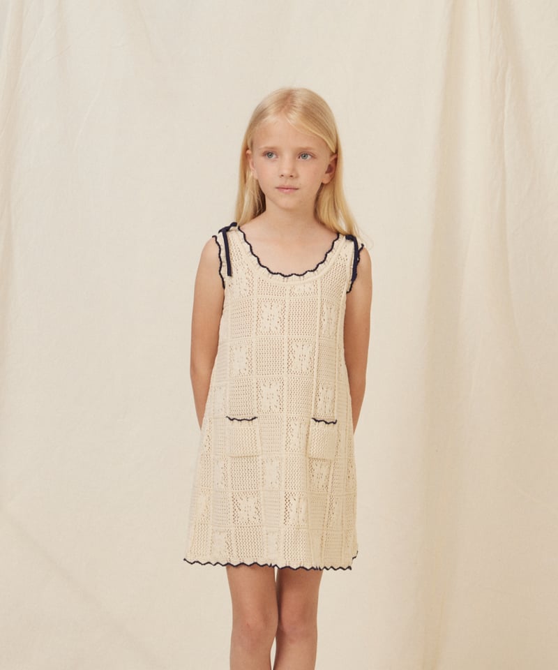 bebe organicヘレナレギンス2y 正規品 美品24ss　海外子供服 Bebe Organic]【残りわずか！】Elina Dress | Natural Lac
