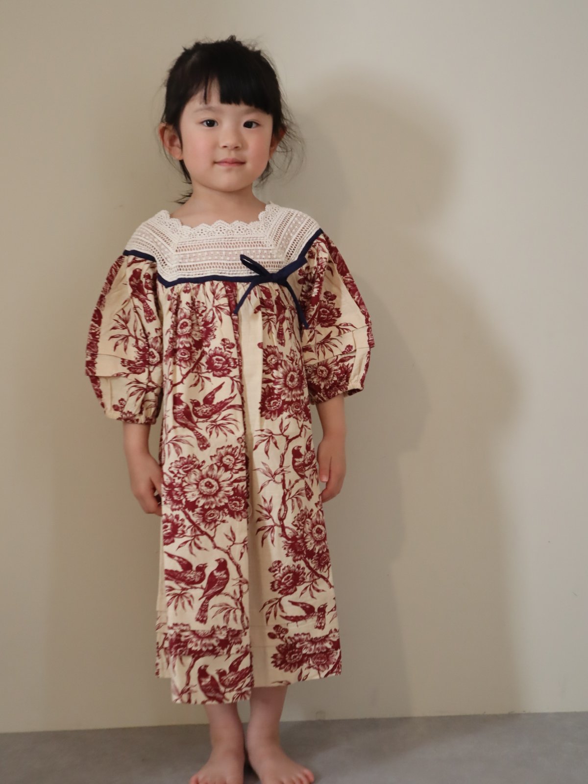 ワンピース　Bonjour diary INES DRESS 120くらい BONJOUR DIARY] Princess dress | Bird print- l