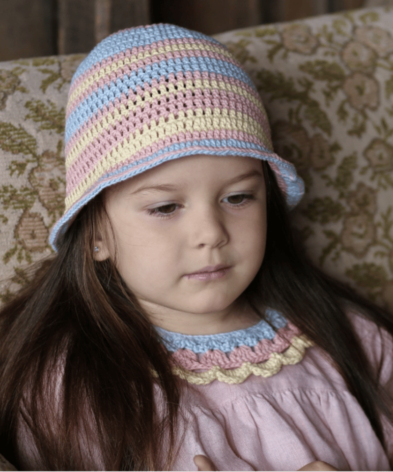 Kalinka]【残りわずか！】Lavender Hat | Pineapple/Blue