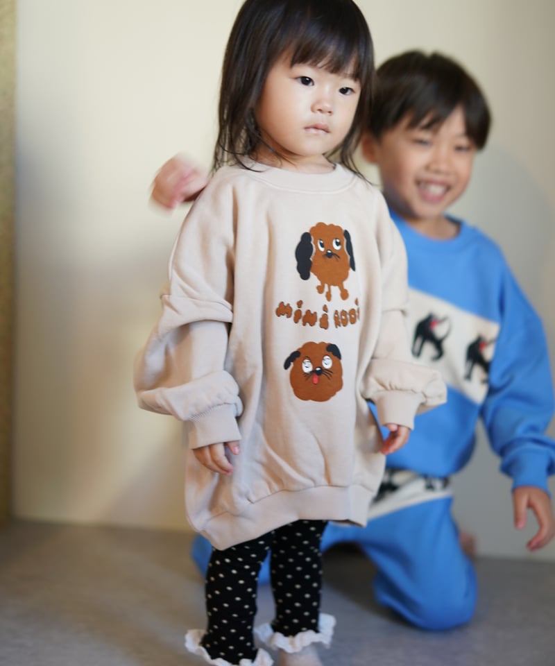 mini rodini] Doggies sp sweatshirt | Grey | Ro