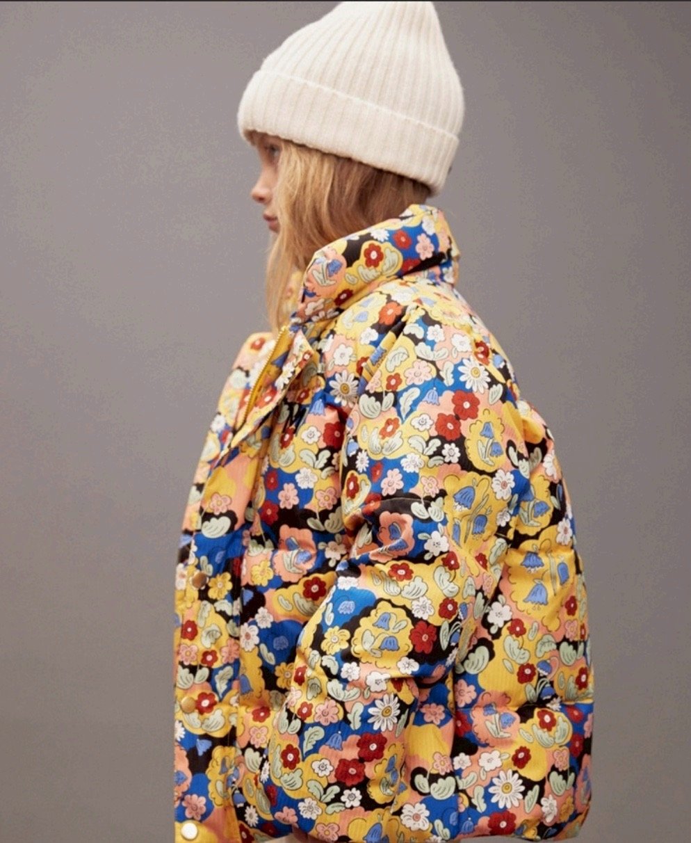 mini rodini]【残りわずか！】Flowers aop citypuffer | M