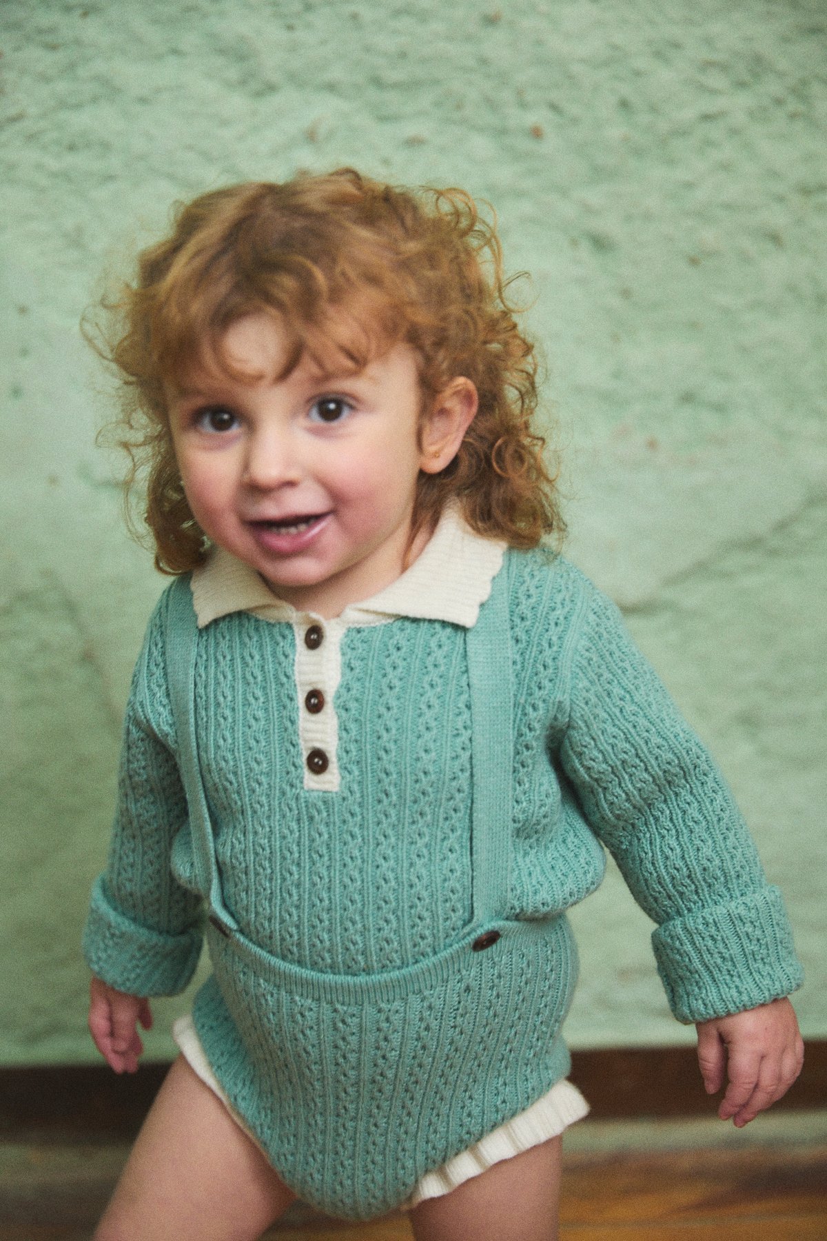 Birinit]【残りわずか！】Mint knit straps bloomer | Min