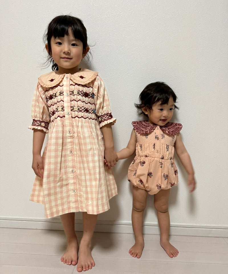 Bonjour Diary gingham tunic 10yワンピース 限定品 BONJOUR DIARY] Romantique tunique | Pink vich