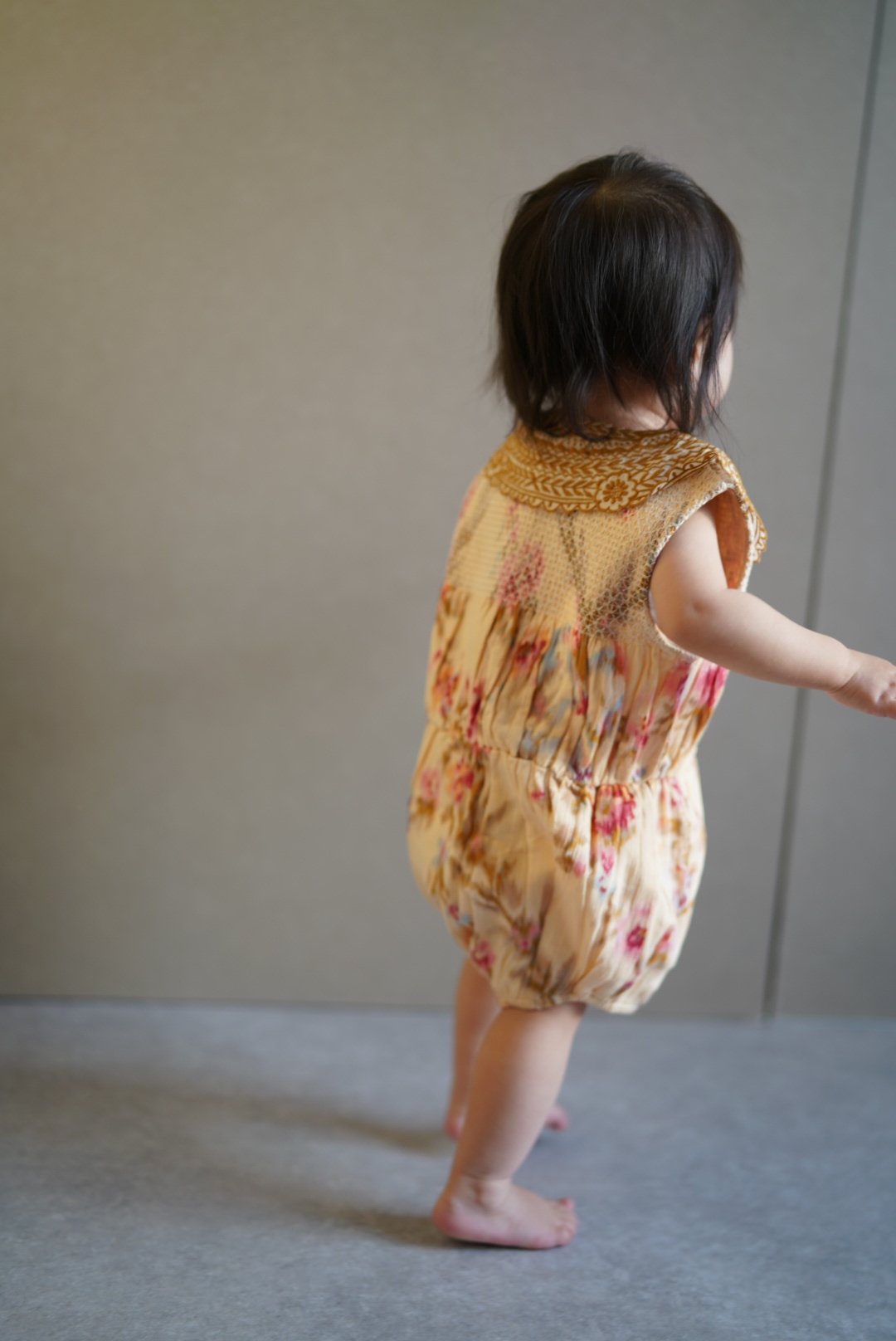 BONJOUR DIARY ロンパース BONJOUR DIARY Romper with Scarf Antoinette Print crepe 6m-2y