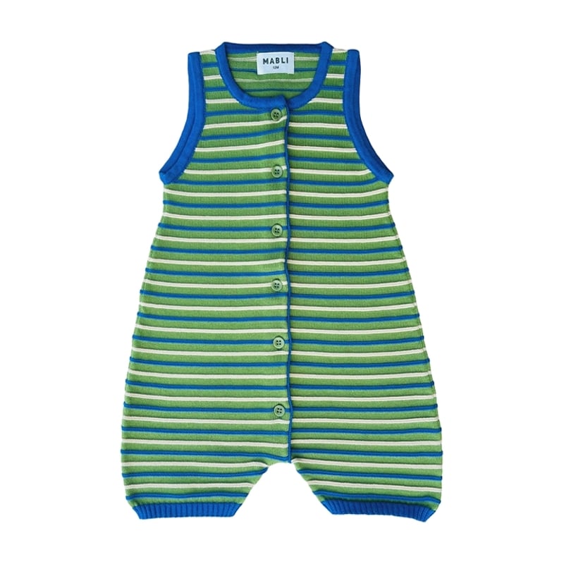 mabli セットアップ　2y 美品 MABLI]【LAST1！！】DECK ROMPER | CLOVER STRIPE |
