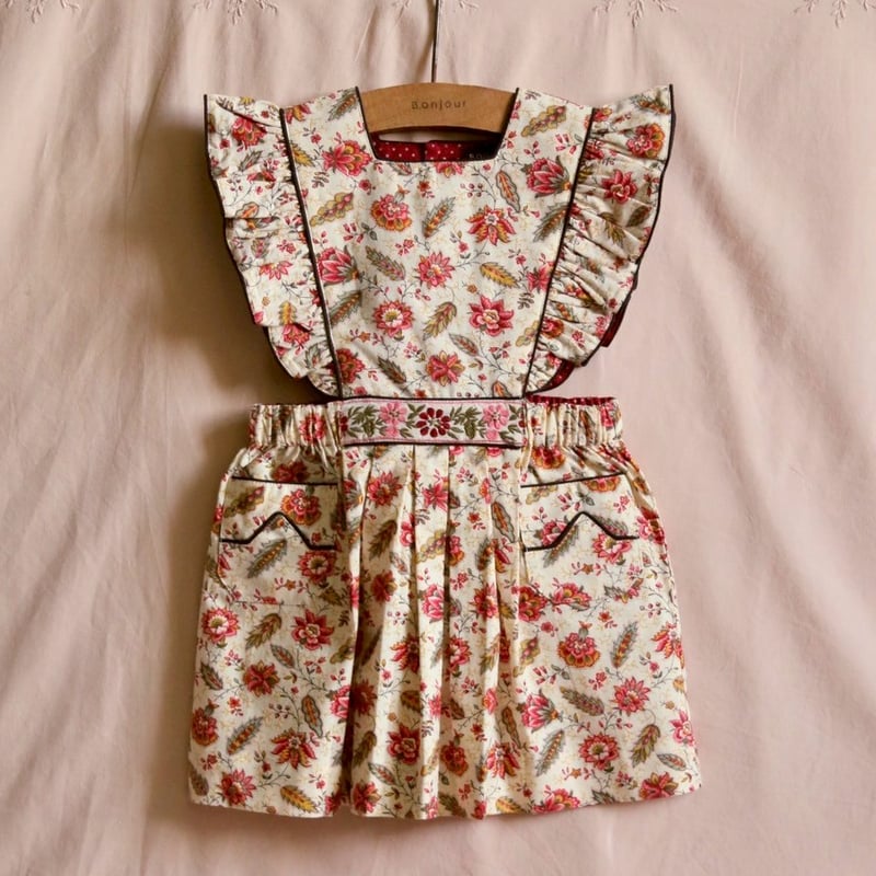 BONJOUR DIARY]【残りわずか】APRON DRESS | Aline print