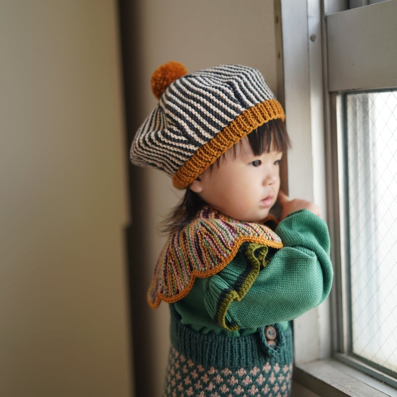 Kalinka Kids カリンカキッズ Kalina Beret ベレー帽 Kalinka] Divna Beret | Chacoral/Caramel | RonR