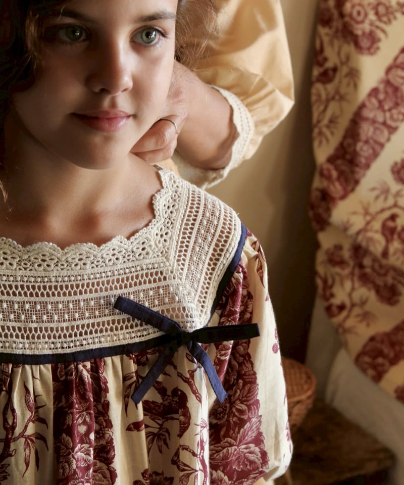 BONJOUR DIARY] Princess dress | Bird print- l