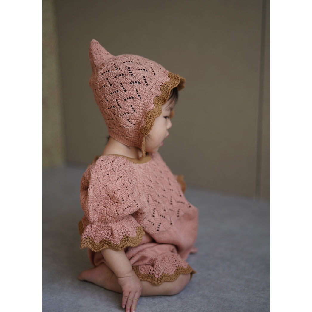 ロンパース・カバーオール MABLI AWENA ROMPER 2y OATMILK ロンパース