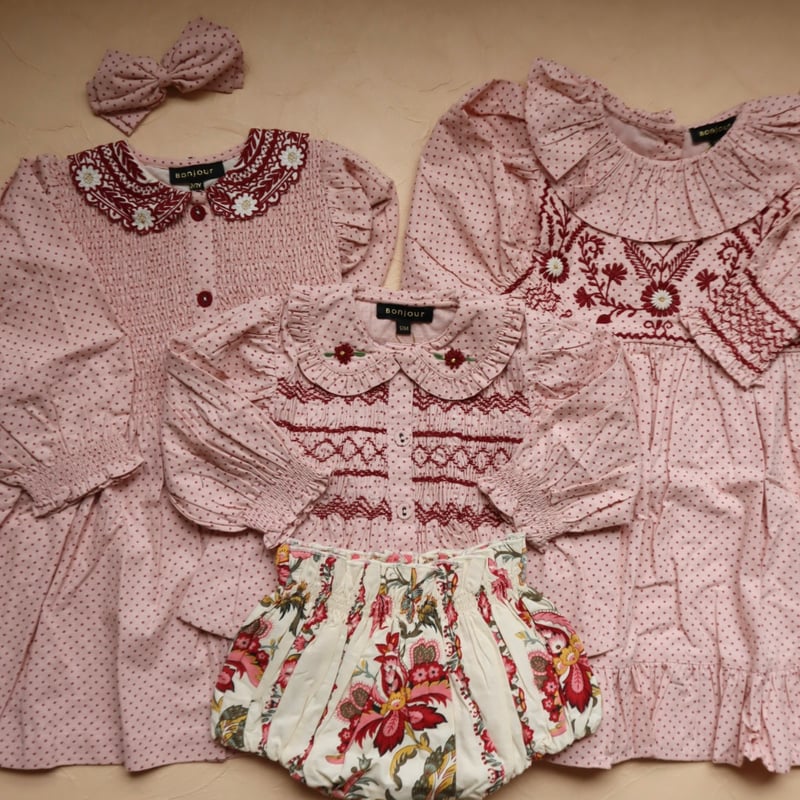 トップス bonjour diary 6y BONJOUR DIARY]【残りわずか】TUNIQUE WITH HAIR CLIP |