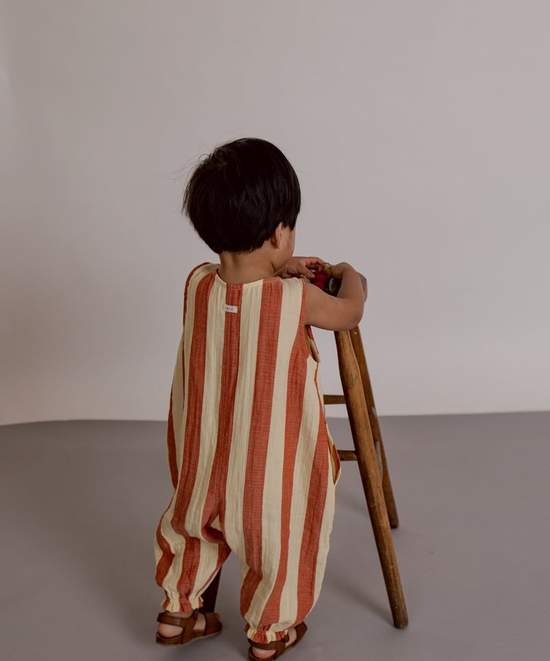 ORGANIC ZOO]【残りわずか！】Tomato Stripes Jumpsuit |