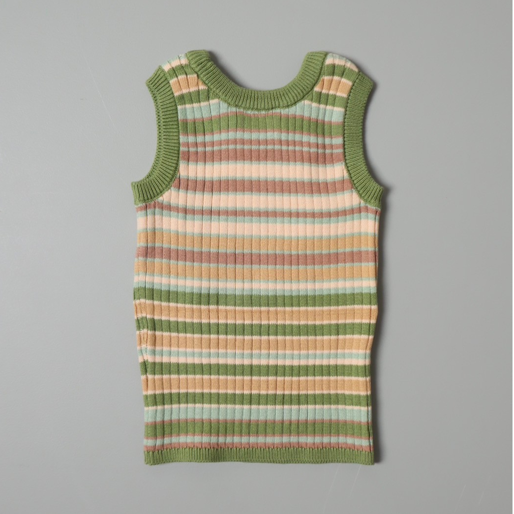 MABLI] SOLVA VEST | MEADOW STRIPE | RonRon bab