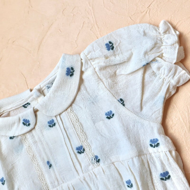Bebe organic べべオーガニック ニットワンピース 丸襟　今季 Bebe Organic(ベベオーガニック)｜le lis blanc(ルリブロン