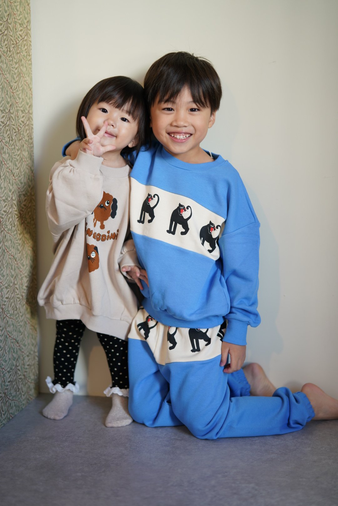 mini rodini] Doggies sp sweatshirt | Grey | Ro