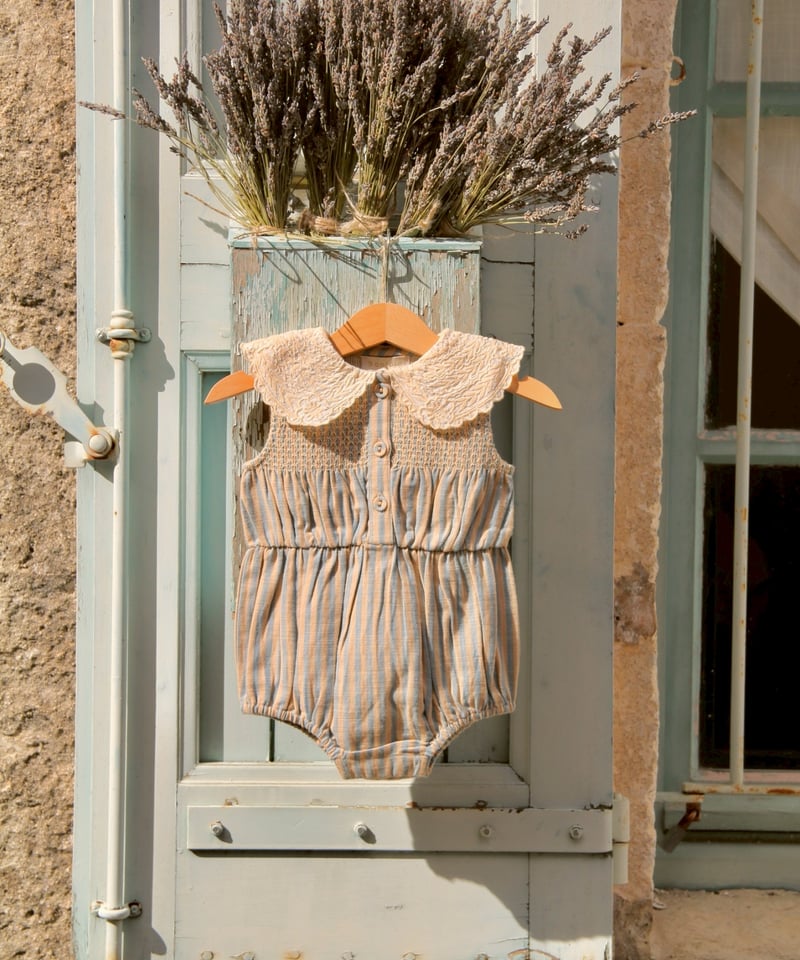 BONJOUR DIARY]【残りわずか！】Romper | Transat stripe